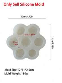 1 件花朵硅胶模具、牡丹玫瑰蜡烛硅胶模具、肥皂硅胶模具、树脂模具，适用于环氧铸造聚合物粘土工艺礼品 - 白色 - 查看 6