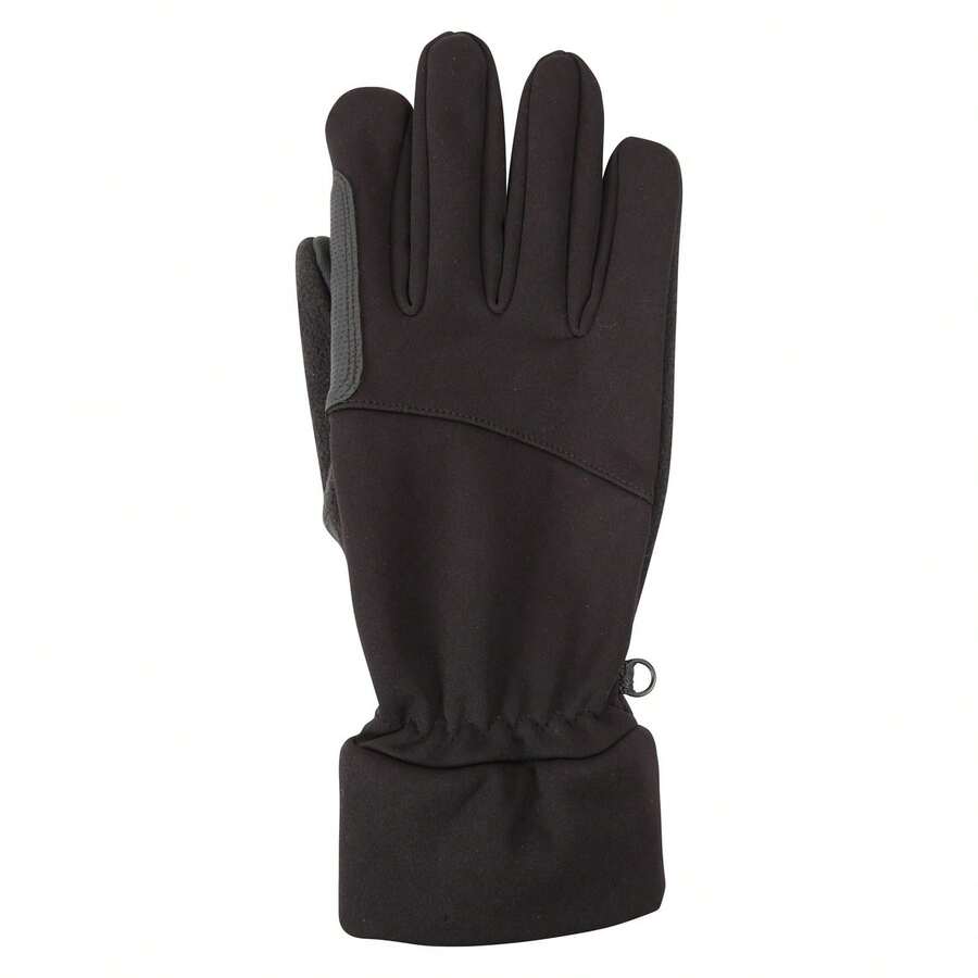 Mountain Warehouse Womens/Ladies Softshell Touch Gloves (Black) - Black - View 1