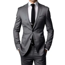 Men's Slim Fit Formal Suit – Sophisticated Design & Slim Fit - View 10