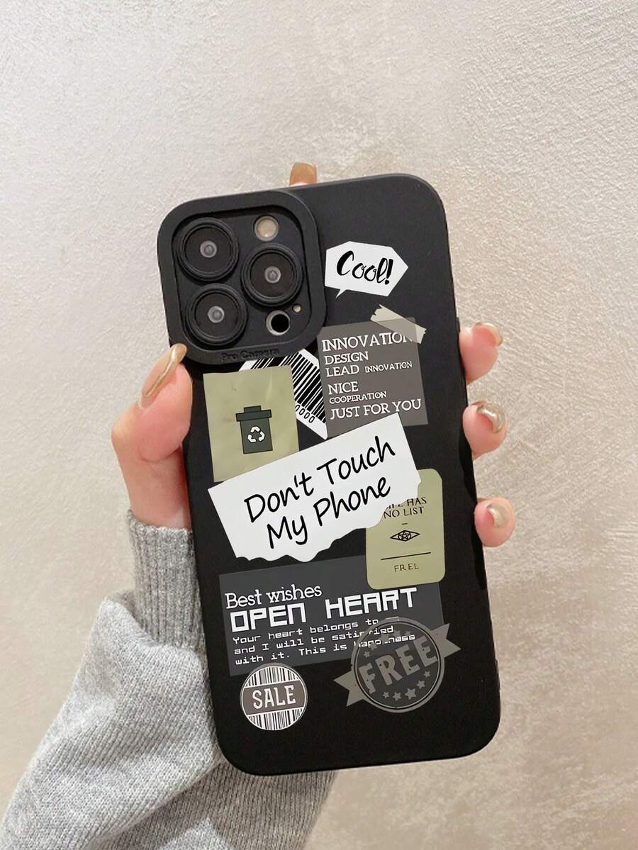 1 Vỏ điện thoại có hoa văn mát mẻ với nhãn chắp vá - Nhiều màu - Xem 1