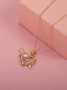 Collar grabado y personalizado con piedra en forma de corazón para cumpleaños con diseño de regalo para el Día del Padre, Día de la Madre, Día de San Valentín y aniversarios de cumpleaños, graduación, Navidad y como regalo de alta gama para amigos, compañeros de clase y familiares