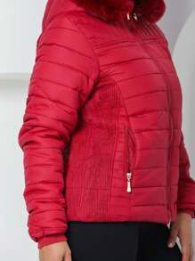 Plus Size Jackets - Đỏ - Xem 3