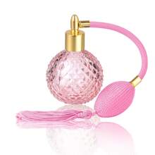 Vintage Perfume Spray Bottle 100ml Pink Vintage Refillable Perfume Bottle With Long Tassel