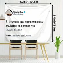 1pc Motivational Quote Wall Tapestry, Decorative Hanging Tapestry For Bedroom, Living Room, College Dorm, Stylish And Personalized