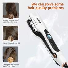 Hair Straighteners Flat Iron Professional Steam Plus Hair Straightener - UK Plug(220-240V) - View 8
