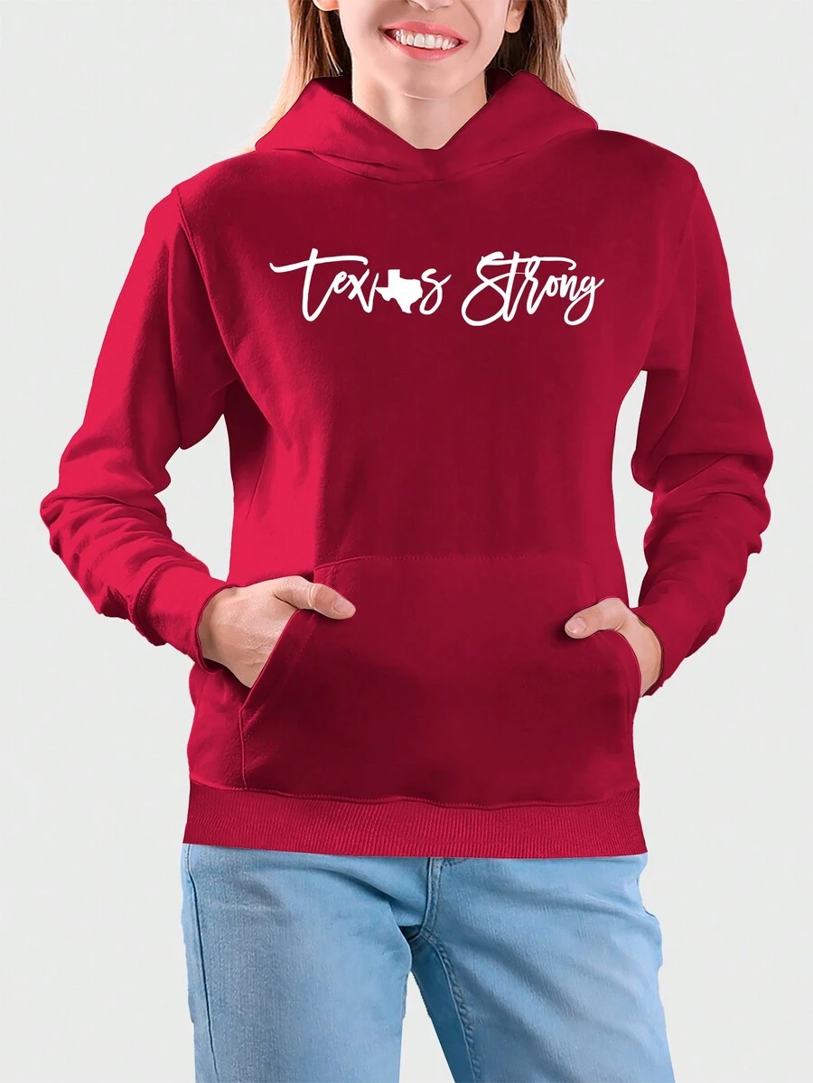 Teen Girls Sweatshirts - 酒紅色 - 查看 1