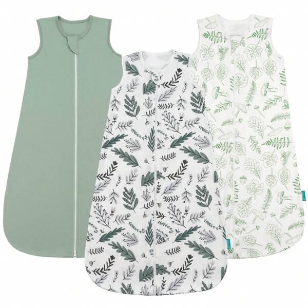Lilbestie 3pcs Baby Sleeping Bag 0.5 Tog, Suitable For All Seasons