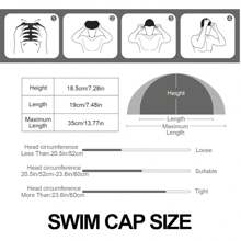 Gorro de natación largo para cabello confeccionado en silicona, resistente al agua, para adultos, niños, mujeres y hombres que mantiene el cabello limpio y las orejas secas. Hecho de silicona anti-desgarros, con estilo retro vintage, para hombres, mujeres, niños, niñas, unisex, cabello largo o corto.