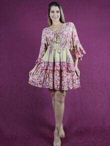 Women Dresses - 米色 - 查看 1