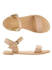 Sandalias planas de mujer - Albaricoque - Ver 5