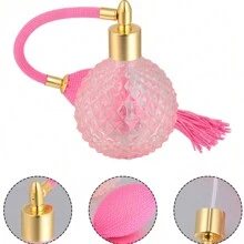 Vintage Perfume Spray Bottle 100ml Pink Vintage Refillable Perfume Bottle With Long Tassel
