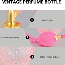 Vintage Perfume Spray Bottle 100ml Pink Vintage Refillable Perfume Bottle With Long Tassel