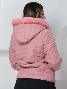 Plus Size Jackets - Màu hồng gỉ - Xem 6
