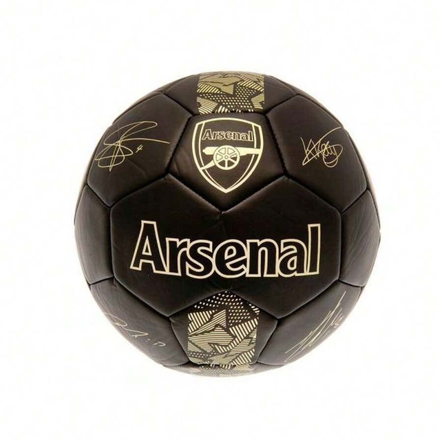 Arsenal FC Phantom Signature Football (Black/Gold) - 01 Black - View 1