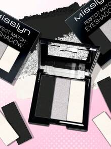 MISSLYN 1入 3色完美搭配眼影，高顯色度眼影滑順塗抹，霧面閃亮亮片多維度，均勻暈染純素無動物實驗，冬季Y2K時尚風格，生日情人節新年禮物 - 01N - 查看 4