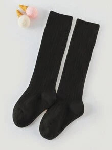 1 Pair Of Children's Drawstring Color Four Seasons Comfortable Breathable Student Tube Leg Socks