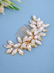 1 Stück elegante kristallene Strass Haarspangen für Frauen, romantisches Braut-Hochzeits-Haarzubehör, Prinzessin Party dekorative Haarspangen