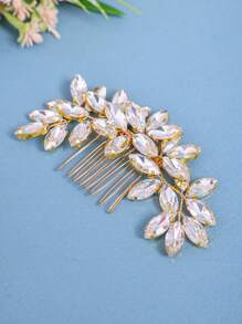 1 Stück elegante kristallene Strass Haarspangen für Frauen, romantisches Braut-Hochzeits-Haarzubehör, Prinzessin Party dekorative Haarspangen