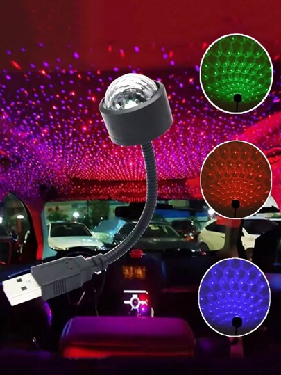 USB Car Roof Starry Sky Night Light, LED Car Interior Projector Ambient Light, LED Ambient Lighting For Car, Bedroom And Party - Energy Saving And Portable Decoration