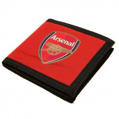 Arsenal FC Canvas Touch Fastening Wallet (Black/Red)
