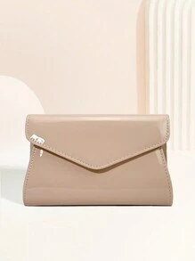 Nude Clutch Purses For Women Patent Leather Envelope Purse For Gift Travel, Tready Bride Bag,Perfect For Party, Wedding, Prom, Dinner/Banquet, Matching With Wedding Dress, Formal Dresses, Prom Dress, Birthday Dress, Women Dress Party, Best Choice Elegant Bag For Bridal Shower, Fashionable Clutch Bags For Woman