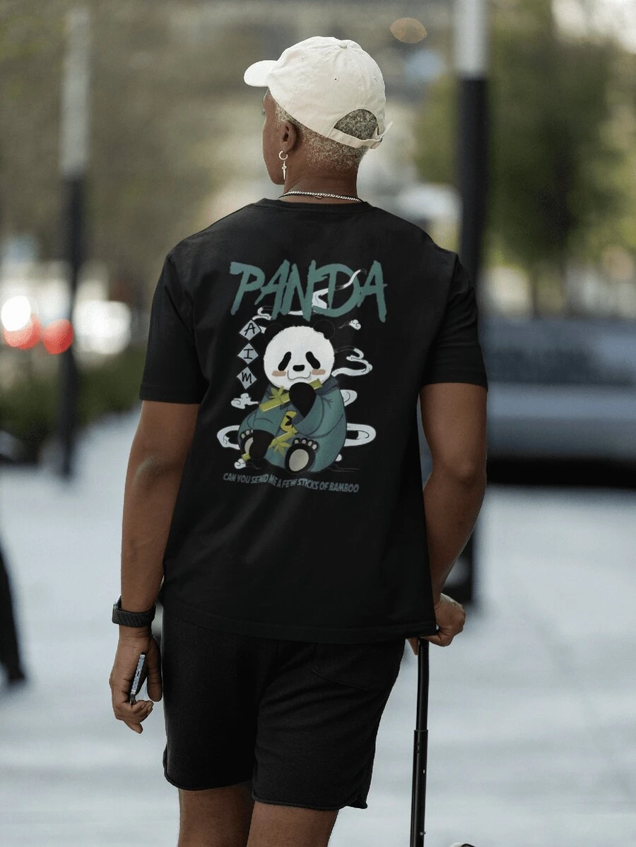 Men T-Shirts - 黑色 - 查看 1