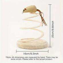 猫/狗爱好者礼物和狗/猫妈妈爱宠物玩盘毛绒弹簧盘球鱼老鼠逗猫玩具，适合猫爱好者和猫妈妈 - 彩色 - 查看 2