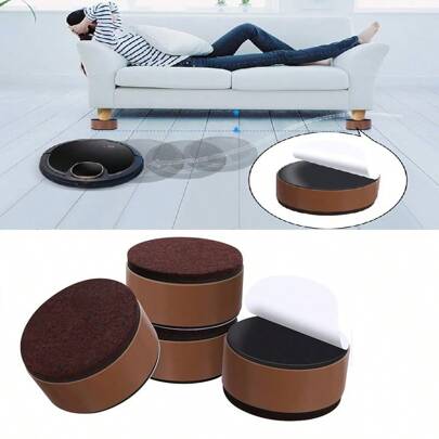 1 st Heavy Duty möbler Risers Cylindriskt slitstarkt stål för vilstol Soffbord Soffa Justera stolens höjd 2 tum (passar stolstorlek rund dia1,5 tum 2 tum 3,2 tum)