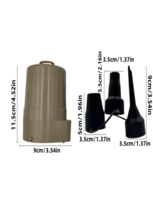 1 Máy Bơm Bơm Hơi Điện Ngoài Trời Di Động Không Dây Cho Bể Bơi, Vòng Bơi, Nệm Hơi, V. V. Với Tốc Độ Lạm Phát Nhanh, Giao Diện Loại C Để Sạc Nhiều Lần - Màu Khaki - Xem 3