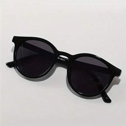 1 chiếc kính thời trang tròn kiểu retro cho nữ, màu nhựa trong suốt, thích hợp cho tiệc tùng, đi biển, du lịch. Phụ kiện đi biển cho nữ, kính râm cơ bản cho mùa thu đông, trang phục công sở, quà tặng cho mùa hè, kỳ nghỉ biển, hoạt động ngoài trời, du lịch.