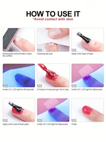 XEIJAYI 1pc 10ml Crystal Cat Eye Magnetic Gel Nail Polish, Glitter Shiny Transparent Light Pink Gel Nail Polish Soak Off UV LED UV Gel Varnish Nail Art Design - Màu Hồng baby - Xem 9