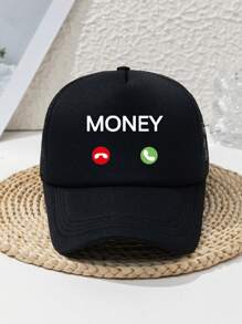 Đàn Ông Thư Đồ Họa Mũ Xe Tải Đường Phố - màu đen - Xem 1