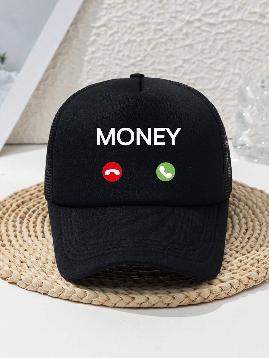 Đàn Ông Thư Đồ Họa Mũ Xe Tải Đường Phố - màu đen - Xem 1