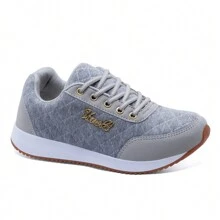 Kit 2 Pairs Women's Tennis Shoes Training Gym Walking Running Casual Comfortable Sporty Lightweight - 黑灰色 - 查看 5