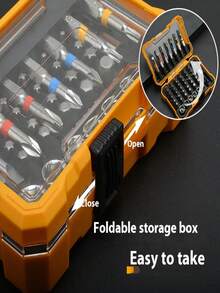 Bộ 50 mũi tuốc nơ vít mini đa chức năng - Đầu dẹt, tiến/lùi, Phillips, cờ lê sửa chữa - Tuyệt vời cho không gian chật hẹp, cung cấp 1, 11 hoặc 20 miếng - màu đen - Xem 6