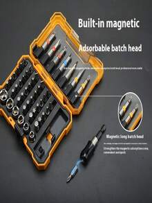 Bộ 50 mũi tuốc nơ vít mini đa chức năng - Đầu dẹt, tiến/lùi, Phillips, cờ lê sửa chữa - Tuyệt vời cho không gian chật hẹp, cung cấp 1, 11 hoặc 20 miếng - màu đen - Xem 8