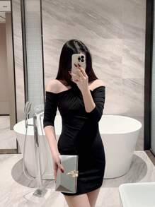 Moonlit EveBag One Sparkling Fashion Metal Leaf Clasp Evening Bag Geometry Design Party Clutch Romantic Wedding Bridal Chain Bag Formal Prom Handbag Valentines