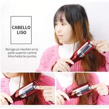 Cortadora de pelo eléctrica, adelgazador de cabello, cortadora de cabello portátil recargable para el hogar, adelgazador de cabello barberia - Rojo - Ver 3