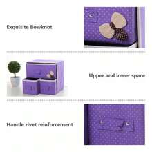 Cajas de almacenamiento Cubos de almacenamiento plegables Cajoneras plegables Armario de tela Organizador de almacenamiento para ropa interior 2 capas 3 cajones Cajón de almacenamiento plegable - Multicolor - Ver 6
