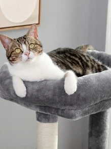 PAWZ Road Cat Tree, Multi-Level Cat Tower For Indoor Cats, Cat Climbing Tree With Sisal Wrapped Scratching Posts, Deep Hammock And Interactive Cat Toys - Grey - View 8