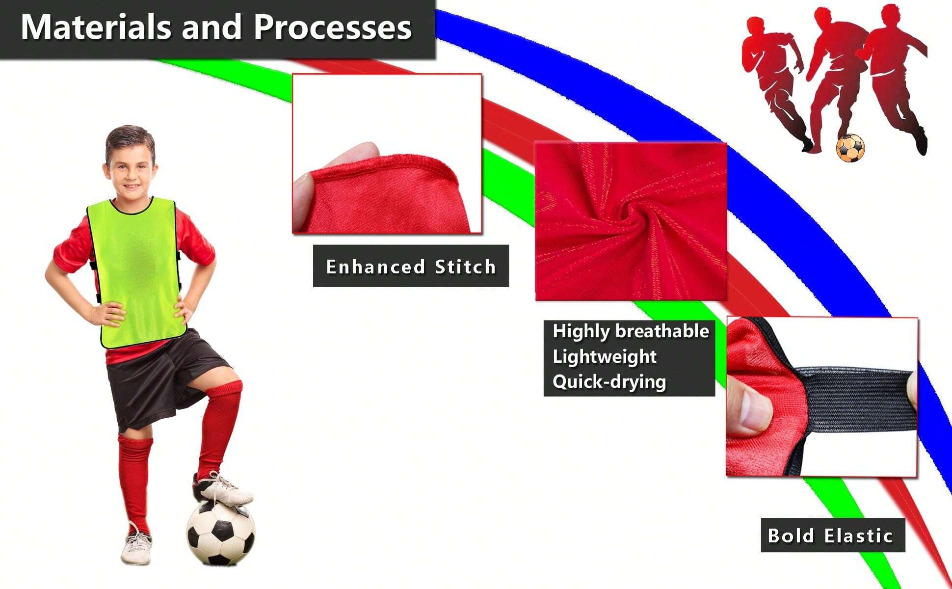 Pack 12 Petos De Entrenamiento De Malla – Chalecos Deportivos Para Fútbol, Baloncesto, Voleibol, Hockey, Niños/jóvenes