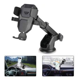 Car Phone Holder For Iphone G 4-6.7Inch Mobile Phone Stand DVR Camera GPS HUD Display On Board Windshield