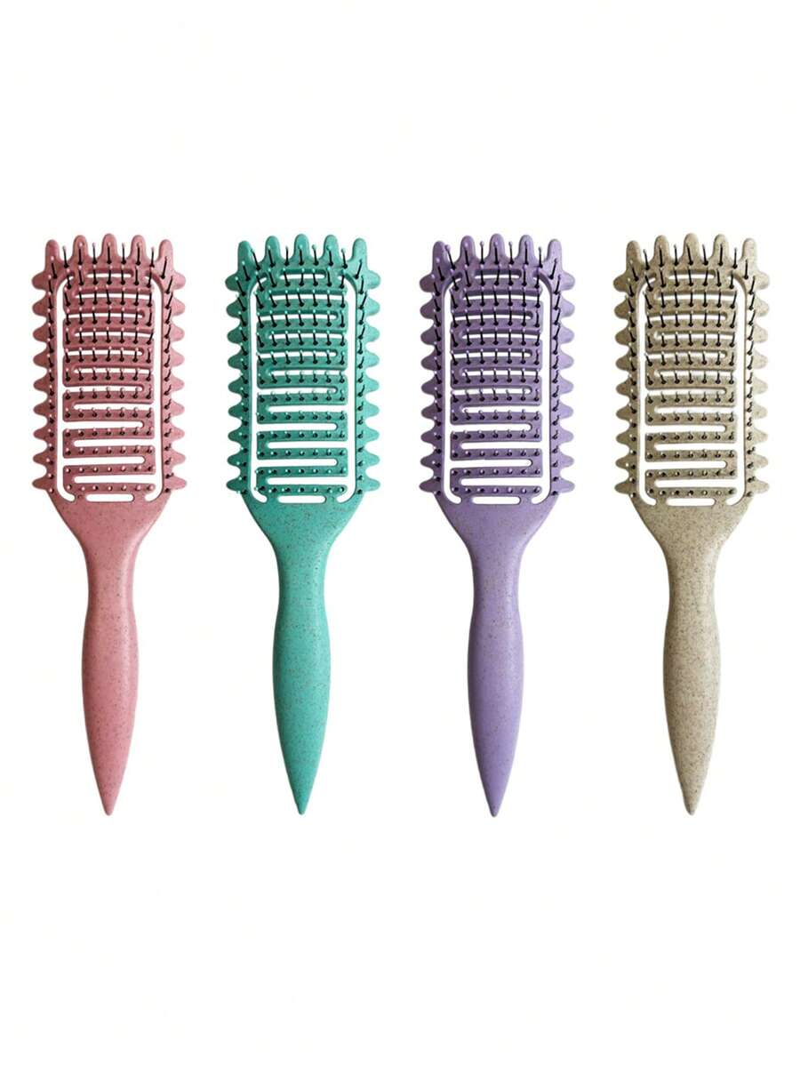 1入組彈性定型梳，防靜電按摩梳，頭皮經絡梳，光滑梳，中空設計梳（產品外包裝隨機發貨） - 彩色 - 查看 1