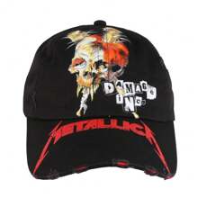 Metallica Damage Inc Distressed Cap (Black/Red/White) - Shadow Black - View 1