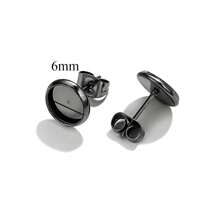 10入組304不銹鋼電鍍白鋼座項目底座凸起底座平盤耳環底部，日常手工DIY珠寶配飾耳環 - 耳環托 - 查看 13