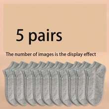 5/10/20 Pairs Solid Black & White Knee-High Socks, Breathable Short Socks For Spring, Summer And Autumn