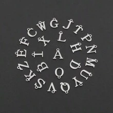 1pc New Classic Stainless Steel Initial Heart Chain Necklace For Women