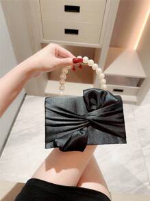 حقيبة سهرة مزخرفة بفراشة متناسقة المظهر للنساء، حقيبة سهرة مربعة منمنمة بخرز اللؤلؤ الصناعي، حقيبة حفلة زفاف رومانسية، حقيبة عروس، حقيبة حفلة رسمية، حقيبة يد بسلسلة معلقة، حقيبة سهرة أنيقة بخرز لؤلؤي صناعي، حقيبة حفلة التخرج