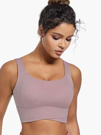 Yoga Tank Tops Breathable Sports BH Shockproof Gathered Function Giving You Beautiful Back Shape Workout Gym Top view 4