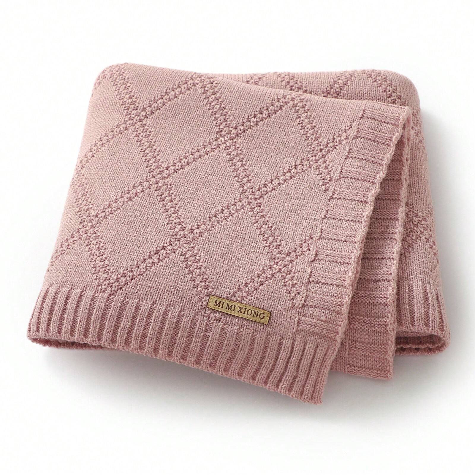1pc Cozy And Simple Knitted Baby Blanket, Suitable For All Seasons Love Valentine